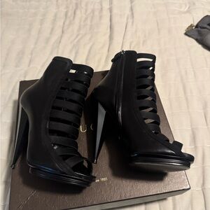 Gucci Black Strappy High Heel Sandals